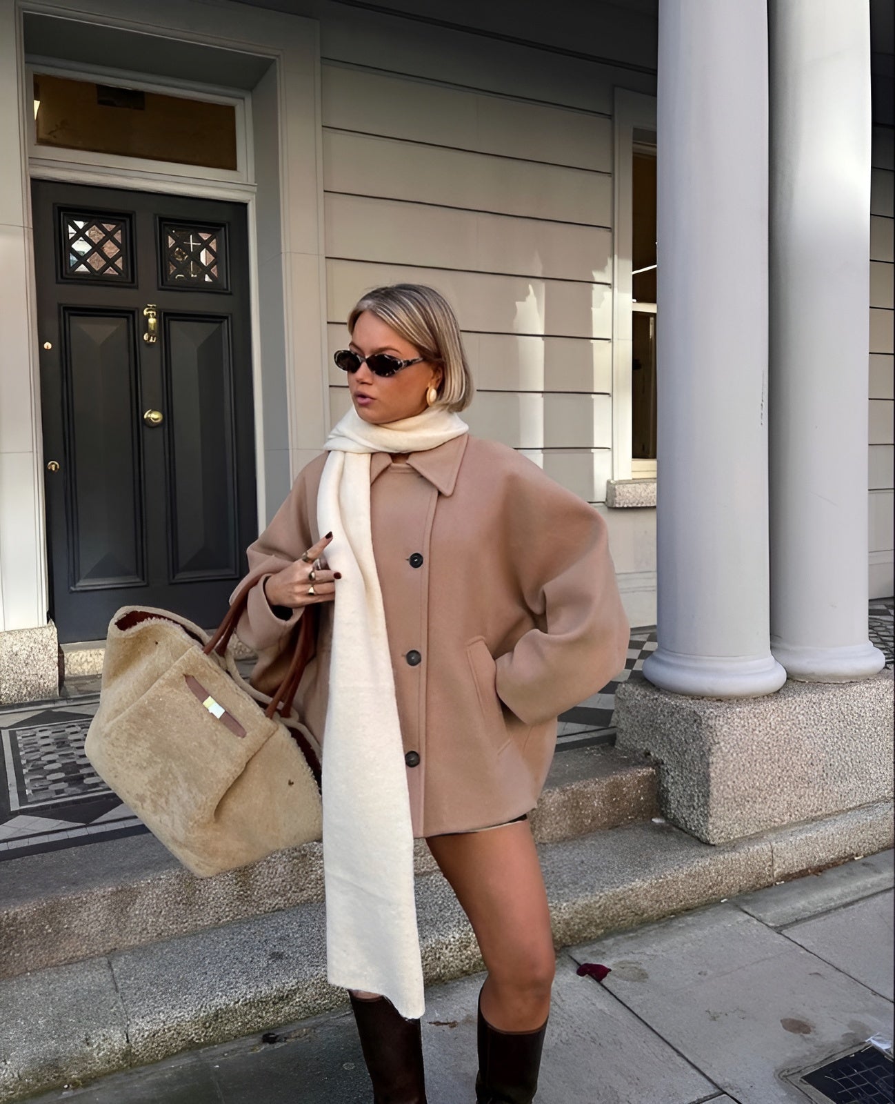 LIZZY™ | MANTEAU OVERSIZED TENDANCE EN LAINE