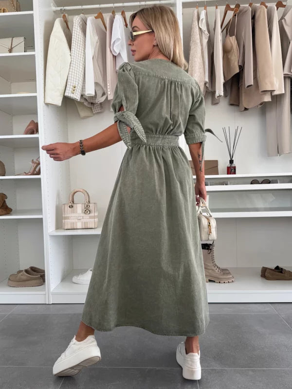 Sophia™ | Robe en Denim Éclatante